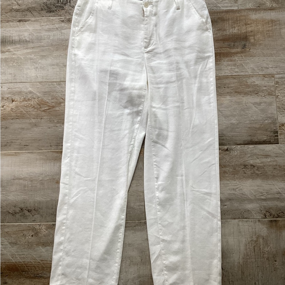 NYDJ White Linen Trousers sz.8